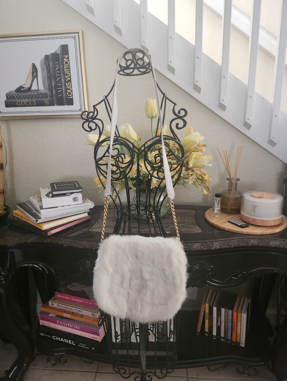 Juicy Couture vintage REAL Rabbit Fur crossbody bag - Picture 2 of 9